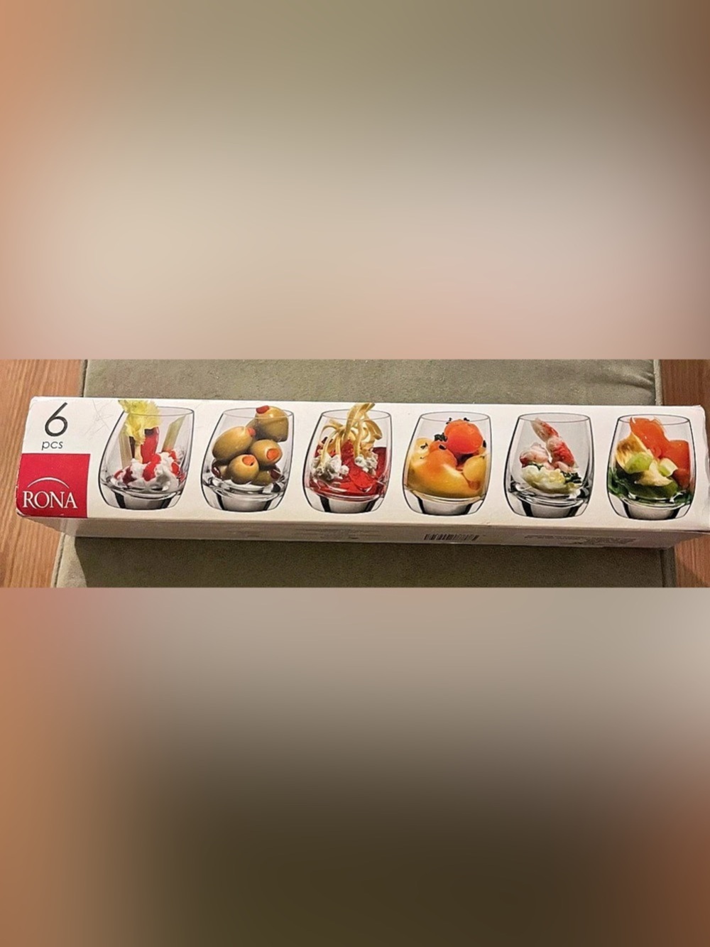 Set of 6 amuse bouche / appetizer glasses
